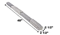 FLAT STACKED LEDGE - 2.5” x 2.5” x 48"L