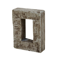 UNIVERSAL OUTLET BLOCK W/HOLE - 8”H x 6”W x 2"D