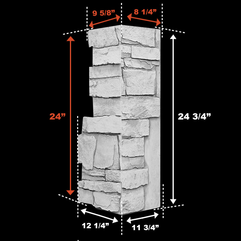 BRECKINRIDGE STACKED CORNER- 24"H